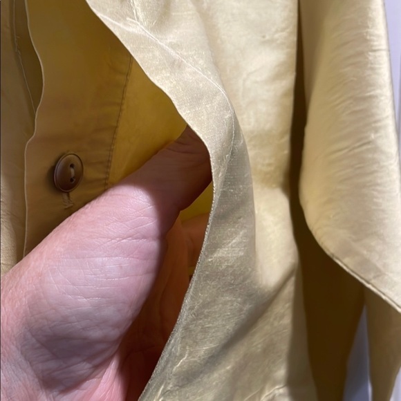 Planet Vintage Dupioni Signature Gold Button Down Shirt or Jacket - Picture 3 of 11